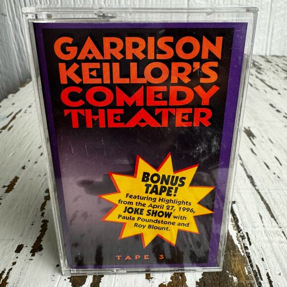 Garrison Keillor Comedy Theater Joke Show Tape 3 High Bridge Cassette Tape Vtg - Picture 2 of 7